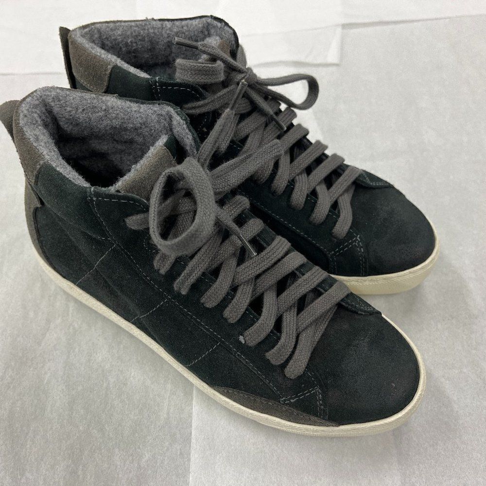 Daniela Fargion Black Grey Suede Mid Top Fashion Sneakers - 7